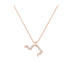 Lamed - Hebrew Alef-Bet letter diamond Necklace - Lamed letter